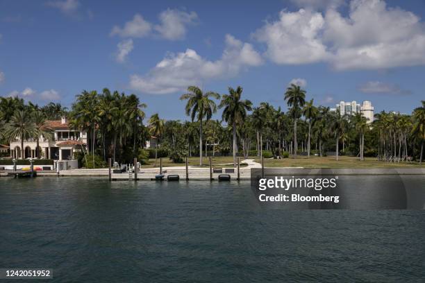 Star Island, the 86-acre private island where Citadel Enterprise Americas LLC Chief Executive Officer Ken Griffin purchased property, in Miami,...