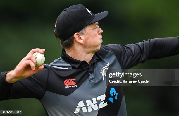 Belfast , United Kingdom - 22 July 2022; Michael Bracewell of New Zealand during the Men's T20 International match between Ireland and New Zealand at...