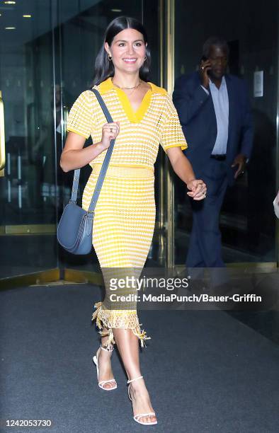 Phillipa Soo is seen leaving NBC's 'Today' Show on July 22, 2022 in New York City.