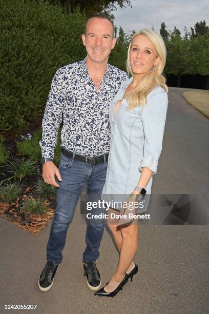 Martin Lewis and Lara Lewington attend the press night performance of new musical "101 Dalmatians" at Regent's Park Open Air Theatre on July 22, 2022...