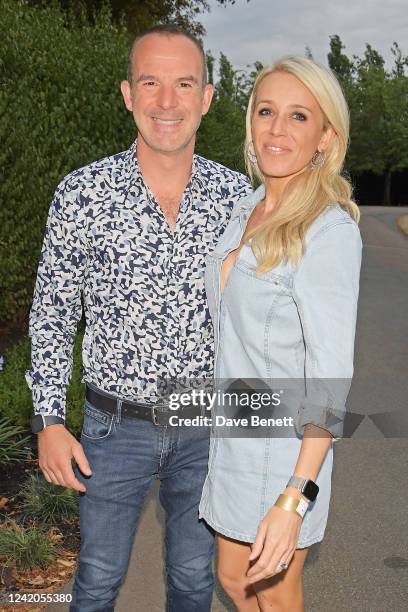 Martin Lewis and Lara Lewington attend the press night performance of new musical "101 Dalmatians" at Regent's Park Open Air Theatre on July 22, 2022...