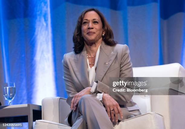 Vice President Kamala Harris during a discussion at the National Urban League annual conference in Washington, D.C., US, on Friday, July 22, 2022....