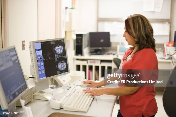 Nurse Ringing Computer 1,513 Nurse On Computer Screen Stock Photos, High-Res Pictures, and ...
