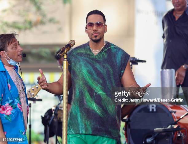 Romeo Santos performs on stage at the Citi Concert Series for the "Today" show at Rockefeller Plaza on July 22, 2022 in New York City.