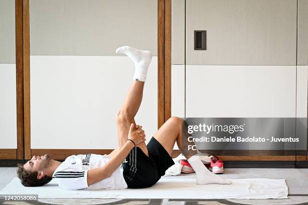 Manuel Locatelli of Juventus during a training session at team hotel on July 22, 2022 in Las Vegas, Nevada.