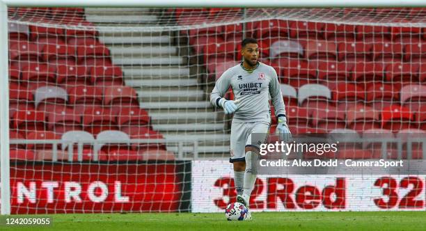 Middlesbroughs Zack Steffen during the Football Friendly match between Middlesbrough and Olympique de Marseille at Riverside Stadium on July 22, 2022...