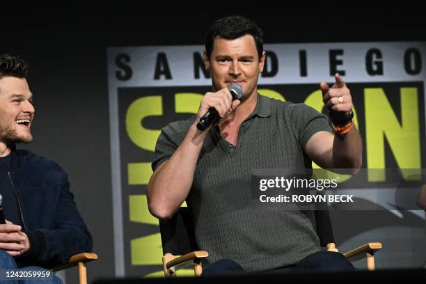 Actor Benjamin Walker speaks onstage at "The Lord of the Rings: The Rings of Power" panel in Hall H of the Convention Center during Comic-Con...