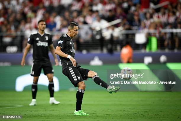 Angel Di Maria of Juventus during the Preseason Friendly match between Juventus and Chivas de Guadalajara at Allegiant Stadium on July 22, 2022 in...