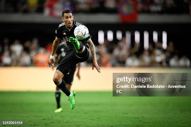 Angel Di Maria of Juventus during the Preseason Friendly match between Juventus and Chivas de Guadalajara at Allegiant Stadium on July 22, 2022 in...