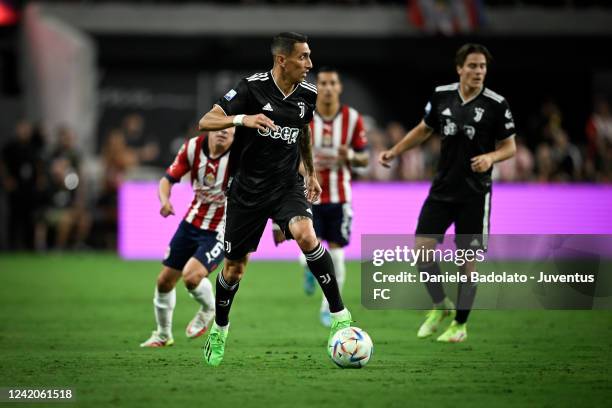 Angel Di Maria of Juventus during the Preseason Friendly match between Juventus and Chivas de Guadalajara at Allegiant Stadium on July 22, 2022 in...