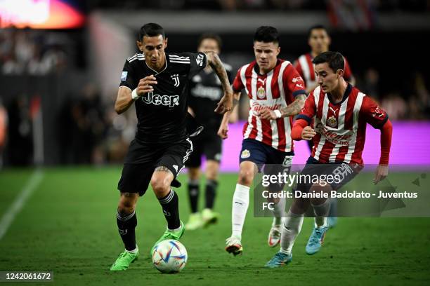 Angel Di Maria of Juventus during the Preseason Friendly match between Juventus and Chivas de Guadalajara at Allegiant Stadium on July 22, 2022 in...