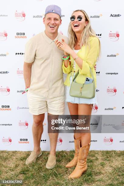 Jamie Laing and Sophie Habboo attend The British Podcast Awards 2022 in Kennington Park on July 23, 2022 in London, England.