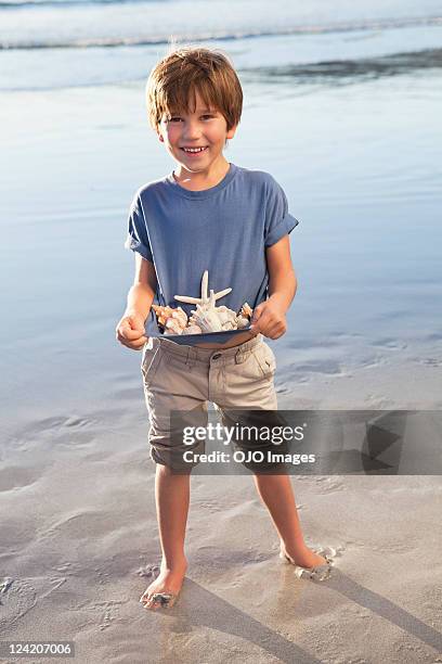 Boy And Shells Kids Beach Shells Photos and Premium High Res Pictures - Getty Images