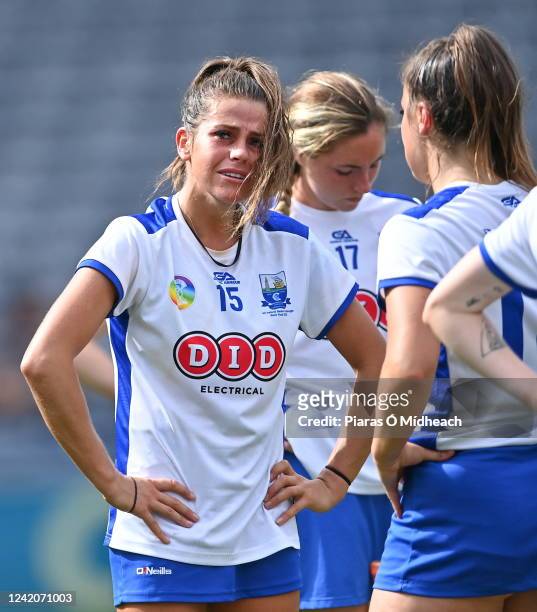 Dublin , Ireland - 23 July 2022; Niamh Rockett of Waterford after her side's defeat in the Glen Dimplex Senior Camogie All-Ireland Championship...