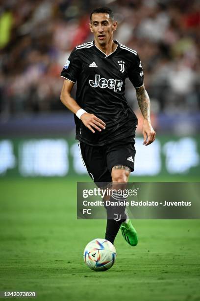 Angel Di Maria of Juventus during the Preseason Friendly match between Juventus and Chivas de Guadalajara at Allegiant Stadium on July 22, 2022 in...