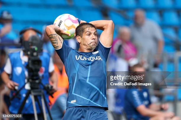 Cristian Gamboa of VfL Bochum controls the ball during the Pre-Season Friendly match between VfL Bochum and Antalyaspor at Vonovia Ruhrstadion on...