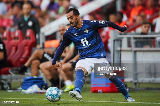 Juan Miguel Jimenez Lopez of Real Betis during the friendly match between PSV Eindhoven and Real Betis at Phillips Stadium on July 23, 2022 in...