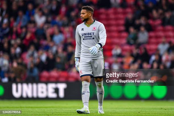 Zack STEFFEN of Middlesbrough during the friendly match between Middlesbrough and Marseille at Riverside Stadium on July 22, 2022 in Middlesbrough,...