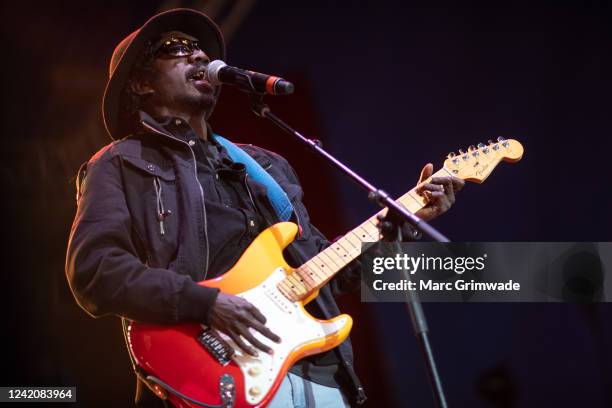 Yirrnga Yunupingu from King Stingray perform on Day 3 at Splendour in the Grass 2022 on July 22, 2022 in Byron Bay, Australia.