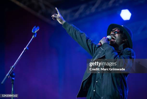 Yirrnga Yunupingu from King Stingray perform on Day 3 at Splendour in the Grass 2022 on July 22, 2022 in Byron Bay, Australia.
