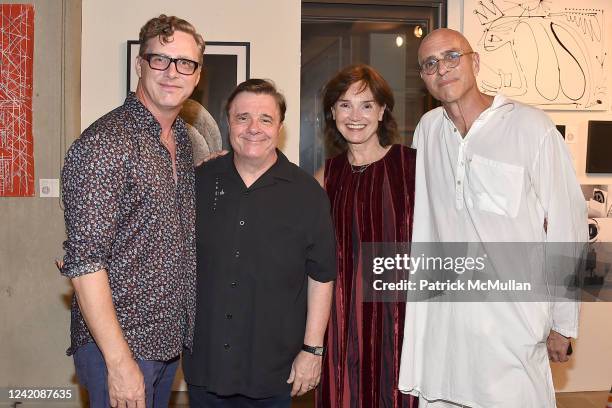 Devlin Elliott, Nathan Lane, Carrie Rebora Barratt and Jason Amis attend LongHouse Reserve 2022 Summer Benefit on July 23, 2022 at LongHouse Reserve...