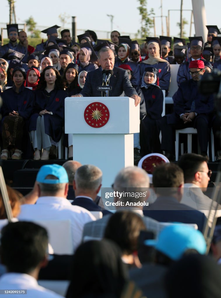 Tayyip Turkish President Recep Tayyip Erdogan makes a speech during a... News ...