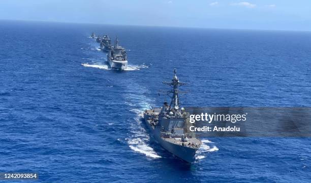 Kemalreis of Turkish Navy , logistic support ship LSS Vulcano to Italian Navy, USS Forrest Sherman of United States Navy, HS Kountouriotis and HS...