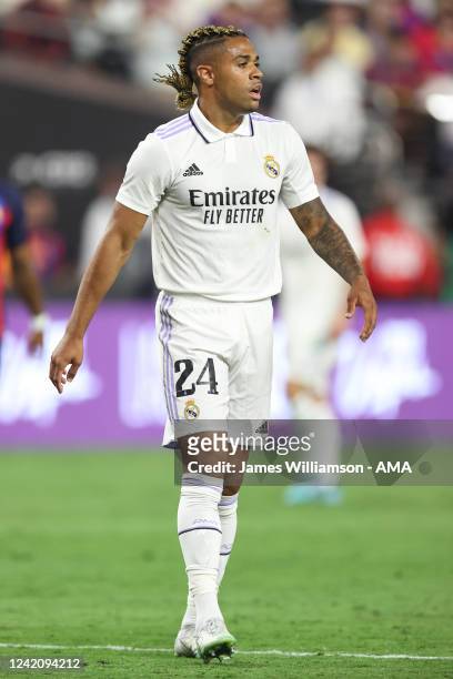 Mariano Diaz of Real Madrid during the preseason friendly match between Real Madrid and Barcelona at Allegiant Stadium on July 23, 2022 in Las Vegas,...