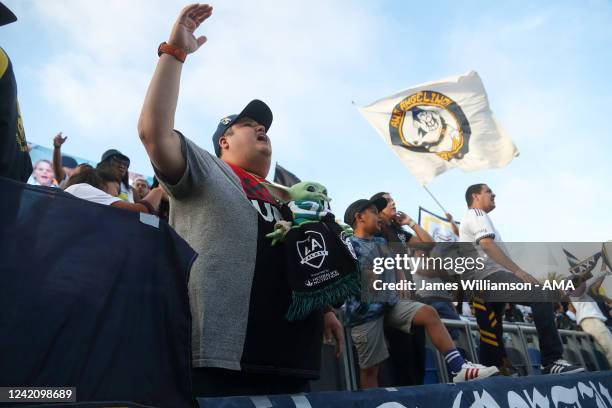 Fans of Los Angeles Galaxy during the Major League Soccer match between Los Angeles Galaxy and Atlanta United FC at Dignity Health Sports Park on...