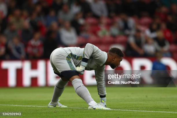 Zack Steffen of Middlesbrough during the Pre-season Friendly match between Middlesbrough and Olympique de Marseille at the Riverside Stadium,...