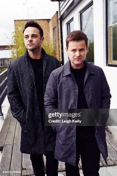 Tv presenters Ant & Dec aka Anthony McPartlin and Declan Donnelly are photographed for JON magazine on January 12, 2016 in London, England.