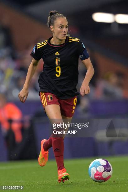 Tessa Wullaert of Belgium women during the women's quarterfinal between Sweden and Belgium on July 21, 2022 in Leigh, England. ANP | Dutch Height |...