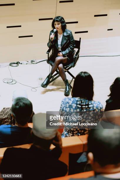 Josie Ho takes part in a talk at the New York Asian Film Festival 2022, at Walter Reade Theater, on July 18, 2022 in New York City.