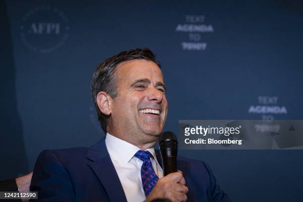 John Ratcliffe, former director of National Intelligence, speaks during the America First Policy Institute's America First Agenda summit in...