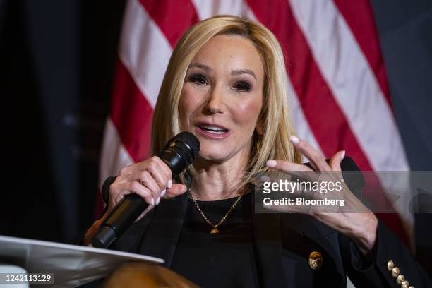 Pastor Paula White-Cain, former special adviser to the White House Faith and Opportunity Initiative, speaks during the America First Policy...