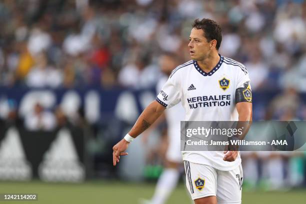 Javier Hernandez of Los Angeles Galaxy during the Major League Soccer match between Los Angeles Galaxy and Atlanta United FC at Dignity Health Sports...