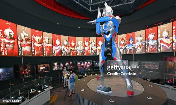 Ultraman and monster models are on display at ultraman Theme Museum in Shanghai, China, July 24, 2022. Haichang Ocean Park the world's first...