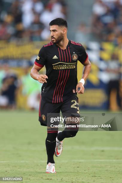 Juan Sanchez Purata of Atlanta United during the Major League Soccer match between Los Angeles Galaxy and Atlanta United FC at Dignity Health Sports...