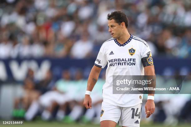 Javier Hernandez of Los Angeles Galaxy during the Major League Soccer match between Los Angeles Galaxy and Atlanta United FC at Dignity Health Sports...