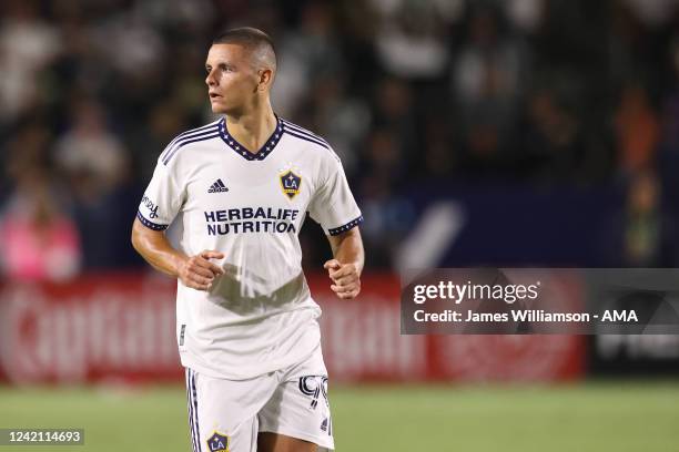 Dejan Joveljic of Los Angeles Galaxy during the Major League Soccer match between Los Angeles Galaxy and Atlanta United FC at Dignity Health Sports...