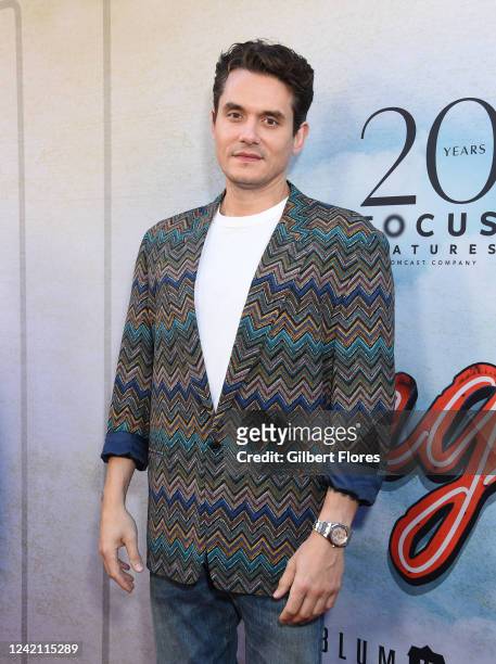 John Mayer at the Los Angeles premiere of "Vengeance" at the Ace Hotel on July 25, 2022 in Los Angeles, California.