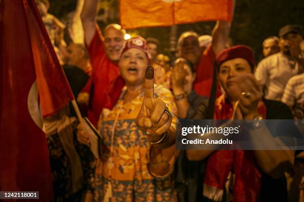 Supporters of Tunisian President Kais Saied gather at Habib Bourguiba Avenue Supporters of Tunisian President Kais Saied gather at Habib Bourguiba Avenue