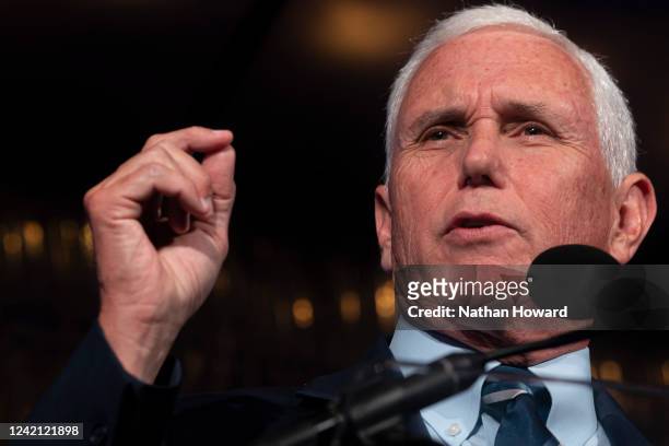 Former U.S. Vice President Mike Pence speaks during the Young America's Foundation Student Conference on July 26, 2022 in Washington, DC. Pence...
