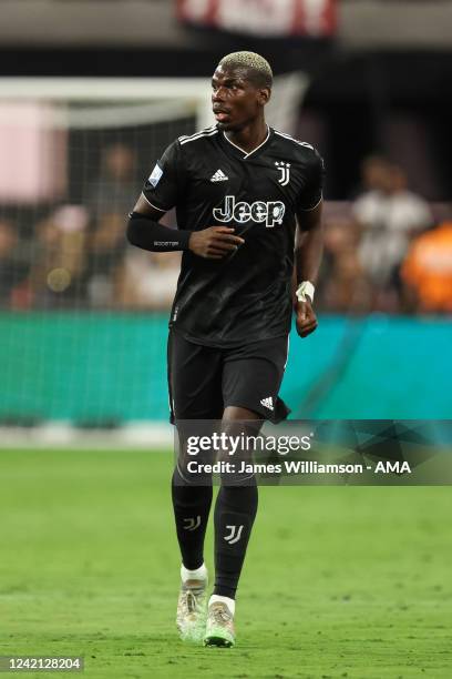 Paul Pogba of Juventus during the Preseason Friendly match between Juventus and Chivas de Guadalajara at Allegiant Stadium on July 22, 2022 in Las...