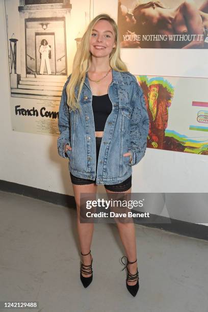 Nell Hudson attends the French Connection 50th Anniversary party at The Vinyl Factory on July 26, 2022 in London, England.