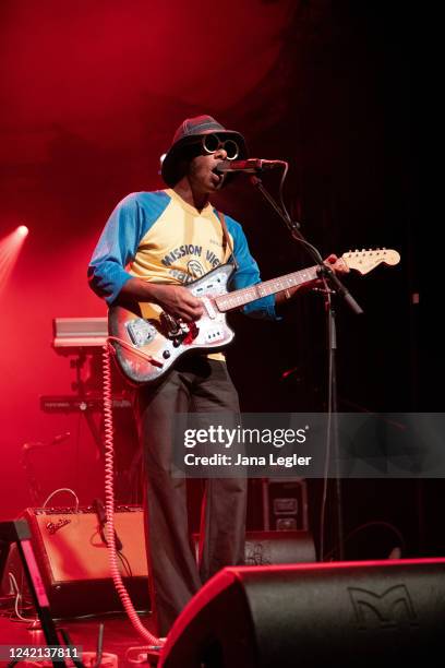 American singer Curtis Harding performs live on stage during a concert at the Metropol on July 26, 2022 in Berlin, Germany.