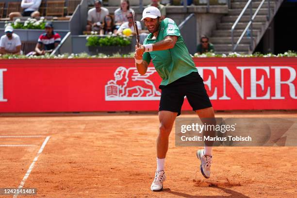 Pablo Andujar of Spain during the Austrian Open 2022 Day 5 at Tennisstadion Kitzbuehel on July 27, 2022 in Kitzbuehel, Austria.