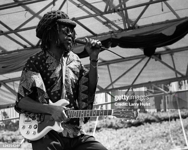 Peter Tosh performing at Oakland Coliseum in Oakland, California on August 26, 1978.