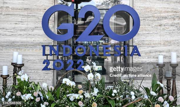 July 2022, Indonesia, Bali: Logo of the G20 Summit in Indonesia. Photo: Britta Pedersen/dpa