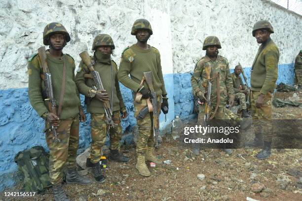 Security forces of Democratic Republic of Congo take measures near damaged United Nations Stabilization Mission in the Democratic Republic of Congo...